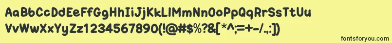 OneTrickPonyOt Font – Black Fonts on Yellow Background