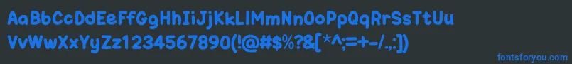 OneTrickPonyOt Font – Blue Fonts on Black Background