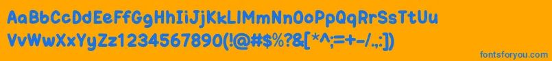 OneTrickPonyOt Font – Blue Fonts on Orange Background