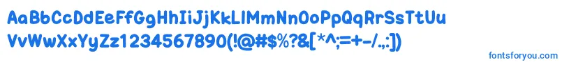 OneTrickPonyOt Font – Blue Fonts on White Background