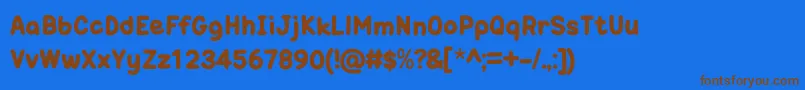 OneTrickPonyOt Font – Brown Fonts on Blue Background