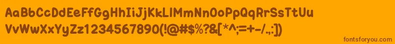 OneTrickPonyOt Font – Brown Fonts on Orange Background