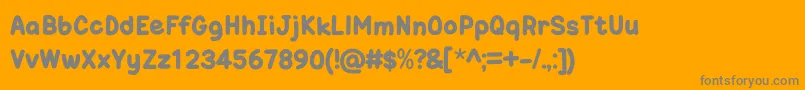 OneTrickPonyOt Font – Gray Fonts on Orange Background