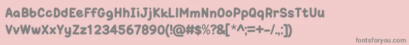 OneTrickPonyOt Font – Gray Fonts on Pink Background