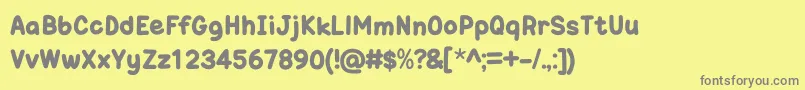 OneTrickPonyOt Font – Gray Fonts on Yellow Background