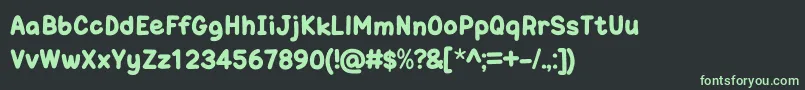 OneTrickPonyOt Font – Green Fonts on Black Background
