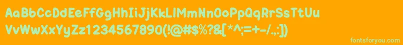 OneTrickPonyOt Font – Green Fonts on Orange Background