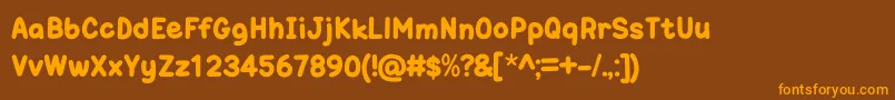 OneTrickPonyOt Font – Orange Fonts on Brown Background