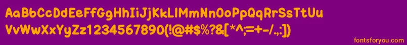 OneTrickPonyOt Font – Orange Fonts on Purple Background