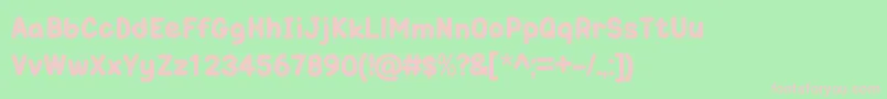 OneTrickPonyOt-fontti – vaaleanpunaiset fontit vihreällä taustalla