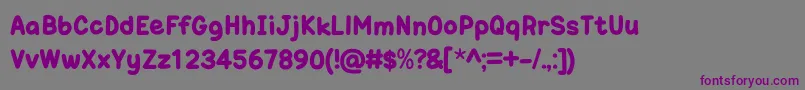 Шрифт OneTrickPonyOt – фиолетовые шрифты на сером фоне