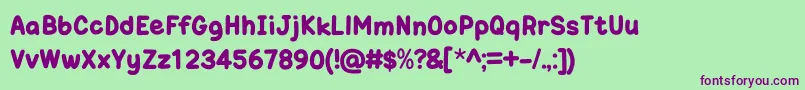 OneTrickPonyOt Font – Purple Fonts on Green Background