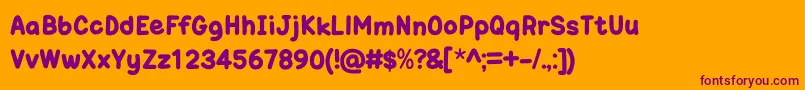 OneTrickPonyOt-fontti – violetit fontit oranssilla taustalla
