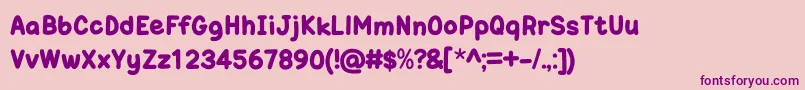 OneTrickPonyOt Font – Purple Fonts on Pink Background