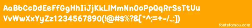 OneTrickPonyOt Font – White Fonts on Orange Background