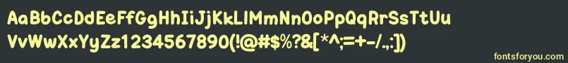 OneTrickPonyOt Font – Yellow Fonts on Black Background