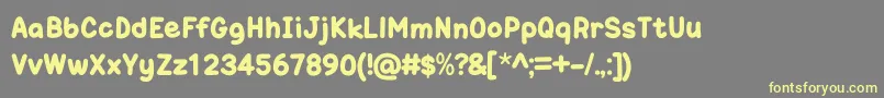 OneTrickPonyOt Font – Yellow Fonts on Gray Background