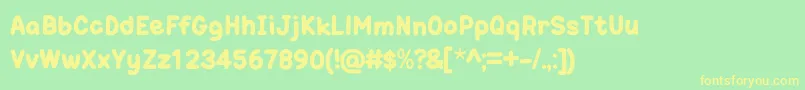 OneTrickPonyOt Font – Yellow Fonts on Green Background