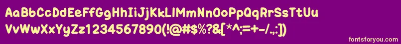 OneTrickPonyOt Font – Yellow Fonts on Purple Background