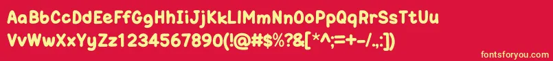 OneTrickPonyOt Font – Yellow Fonts on Red Background