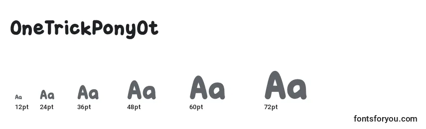 OneTrickPonyOt Font Sizes