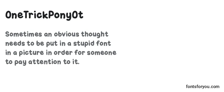 Review of the OneTrickPonyOt Font