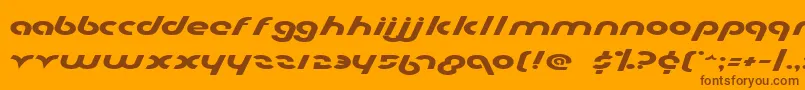 MetroplexExpanded Font – Brown Fonts on Orange Background