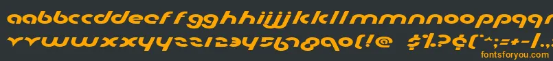 フォントMetroplexExpanded – 黒い背景にオレンジの文字