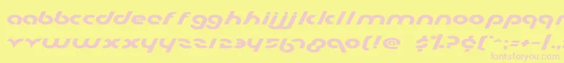 MetroplexExpanded-Schriftart – Rosa Schriften auf gelbem Hintergrund