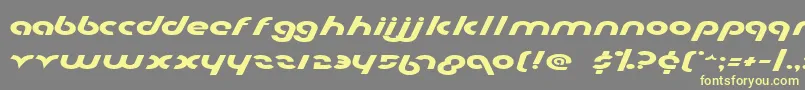 MetroplexExpanded-Schriftart – Gelbe Schriften auf grauem Hintergrund
