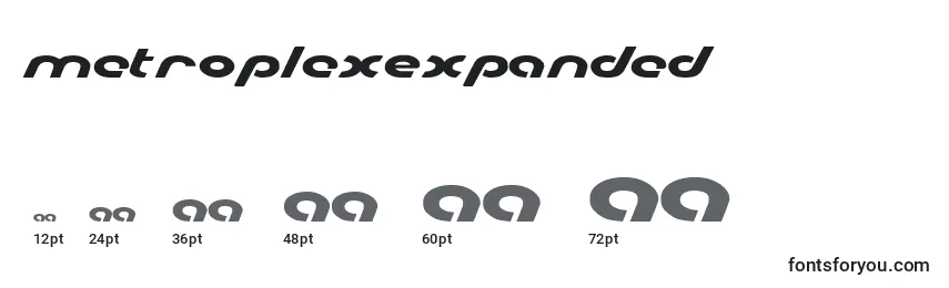 Размеры шрифта MetroplexExpanded