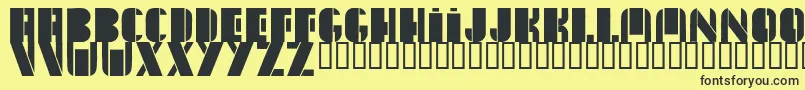 fuente NewYorkSanj – Fuentes Negras Sobre Fondo Amarillo