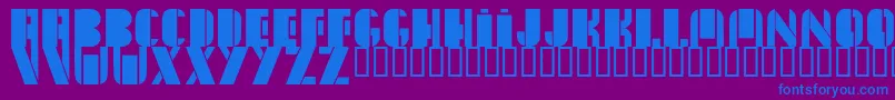 NewYorkSanj Font – Blue Fonts on Purple Background