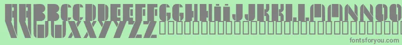 NewYorkSanj-Schriftart – Graue Schriften auf grünem Hintergrund