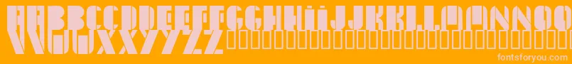 NewYorkSanj Font – Pink Fonts on Orange Background