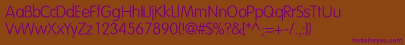 VagroundedlightsskRegular Font – Purple Fonts on Brown Background