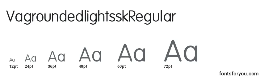 Размеры шрифта VagroundedlightsskRegular