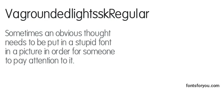 VagroundedlightsskRegular Font