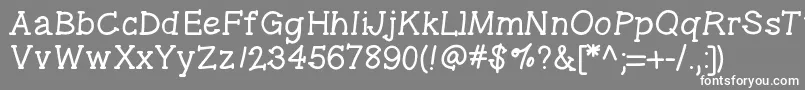 フォントGelpenseriflight – 灰色の背景に白い文字