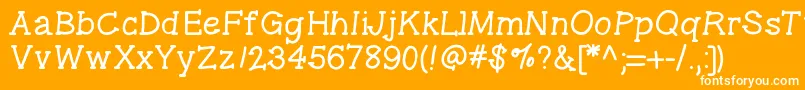 Gelpenseriflight Font – White Fonts on Orange Background