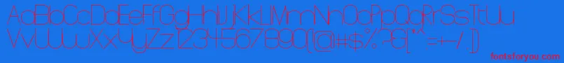 Hinge Font – Red Fonts on Blue Background