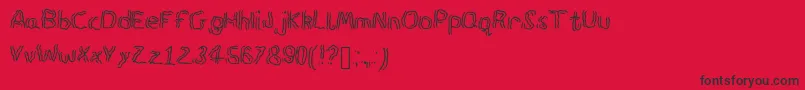 Spook Font – Black Fonts on Red Background