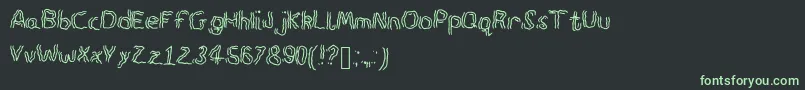 フォントSpook – 黒い背景に緑の文字