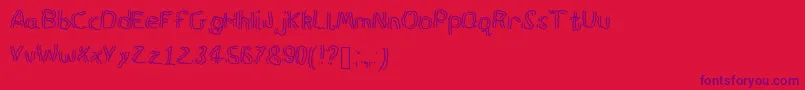 Spook Font – Purple Fonts on Red Background