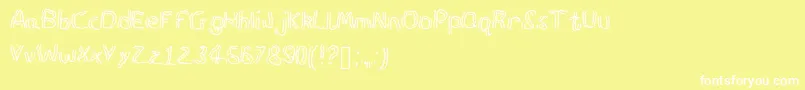 Spook Font – White Fonts on Yellow Background