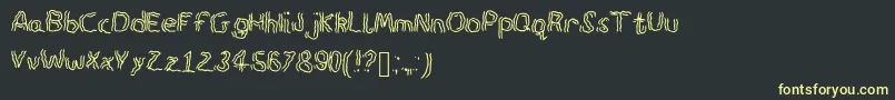 フォントSpook – 黒い背景に黄色の文字