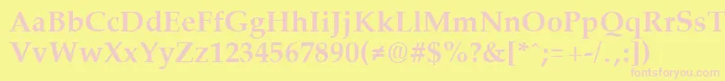 PalisadeBold Font – Pink Fonts on Yellow Background