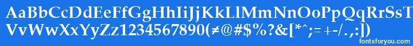 フォントPalisadeBold – 青い背景に白い文字