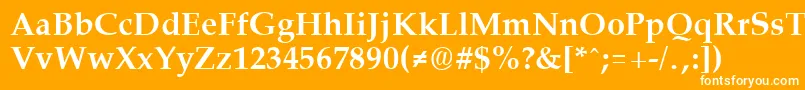 フォントPalisadeBold – オレンジの背景に白い文字