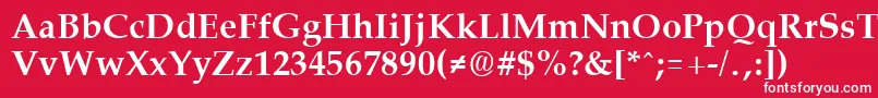 フォントPalisadeBold – 赤い背景に白い文字